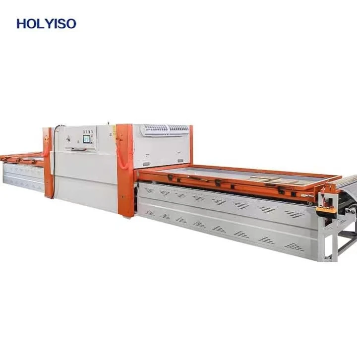 HOLYISO vacuum membrane press for veneering laminating sma woodworking automatic vacuum membrane press machine for door cabinet