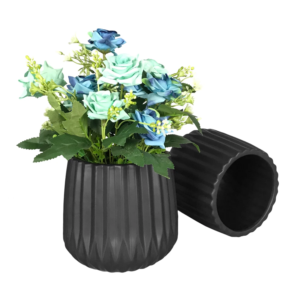 
Wholesale cheap ceramic round multiple sizes ceramic plant pots for Shopping mail decoration 