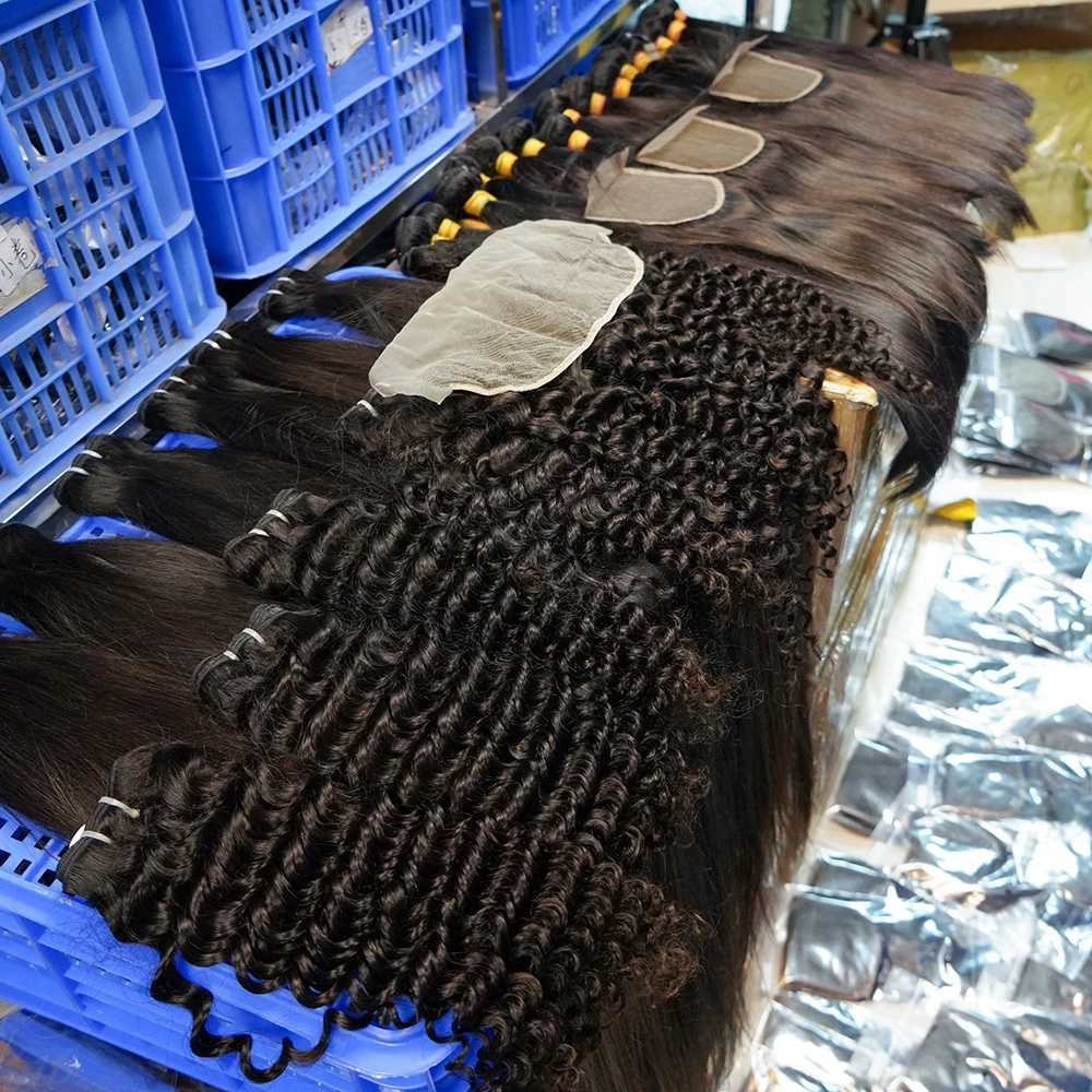 Wholesale Hot Sale China Suppliers Raw Indian Hair 1b Black Straight Salon Hair Extension