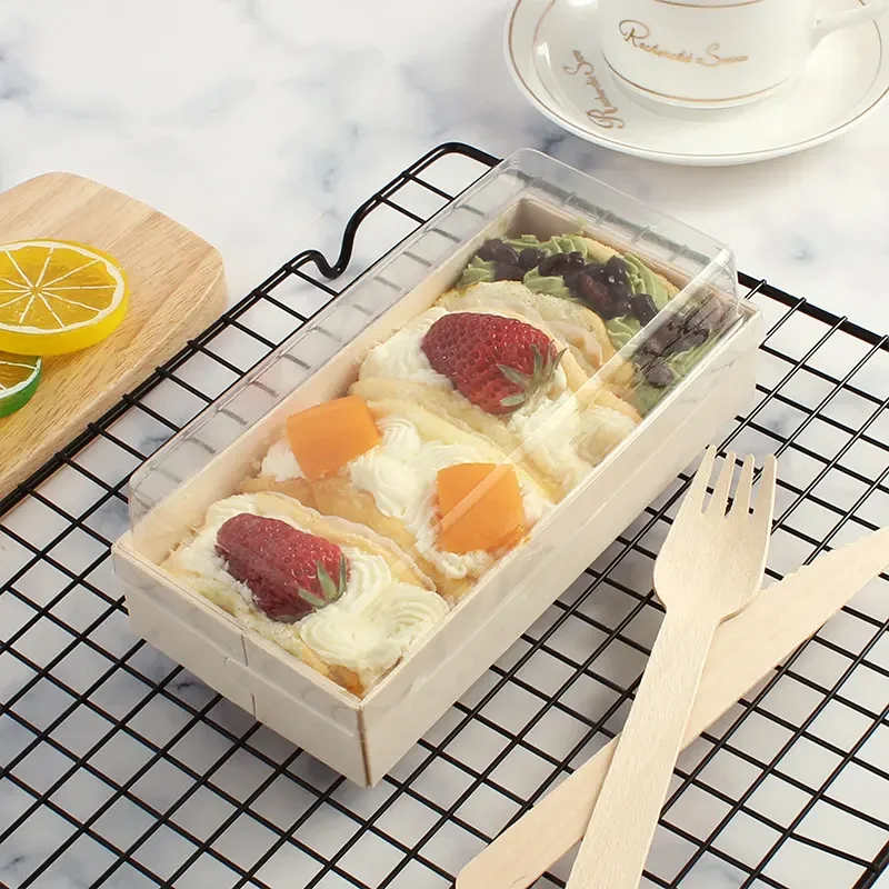 Do-It-Yourself Wooden Cheese Packaging Box Cake Bread Food Container With Lid