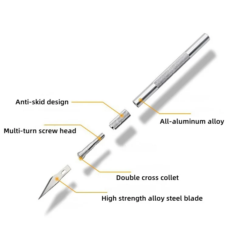 Factory OEM Wholesale Aluminum Precision Hobby Knife DIY Art Knife Carving Craft Knife for Sale
