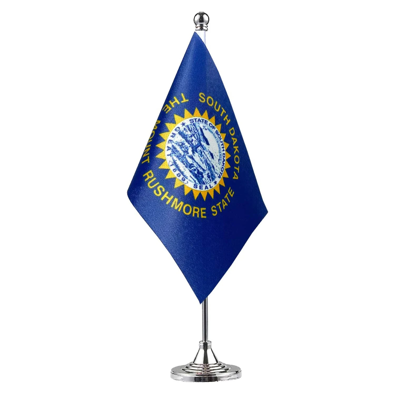 48h Fast Delivery promotional product desk flag 100%polyester custom South Dakota State desk flag