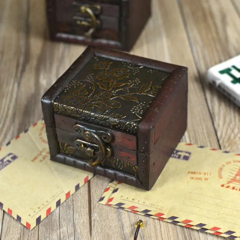 
Restore ancient ways do old wooden box desktop sundry receive ring box to shoot prop box 