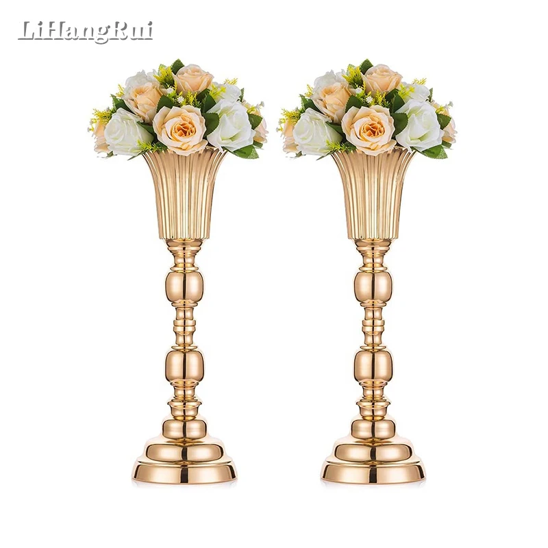 Lihangrui Home Decor Brass Vase Luxury Flower Vase Simple Living Room Decoration Metal All-season Contemporary 10 Pcs Carton