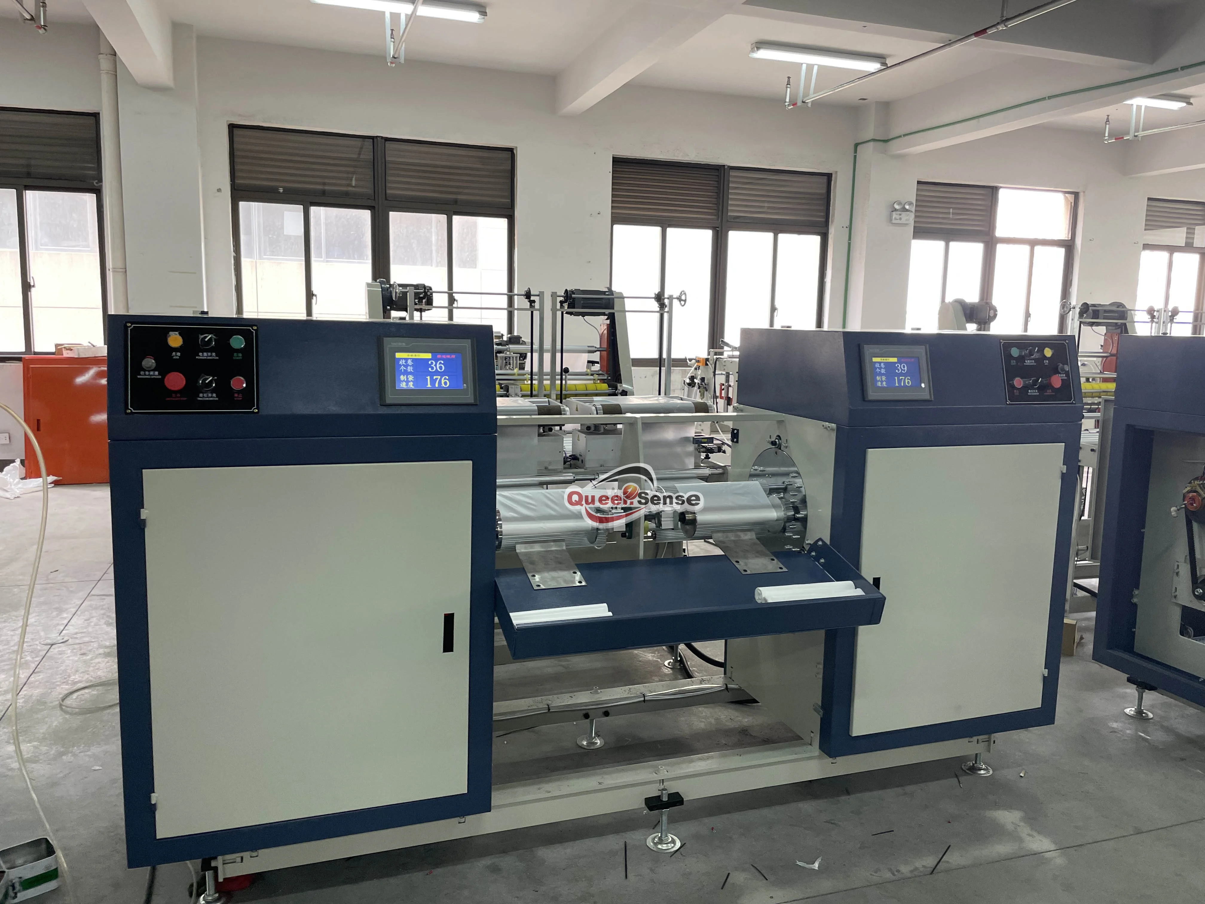 DBZ-B500 Automatic double lines rolling bag making machine for coreless garbage bag cutting machine