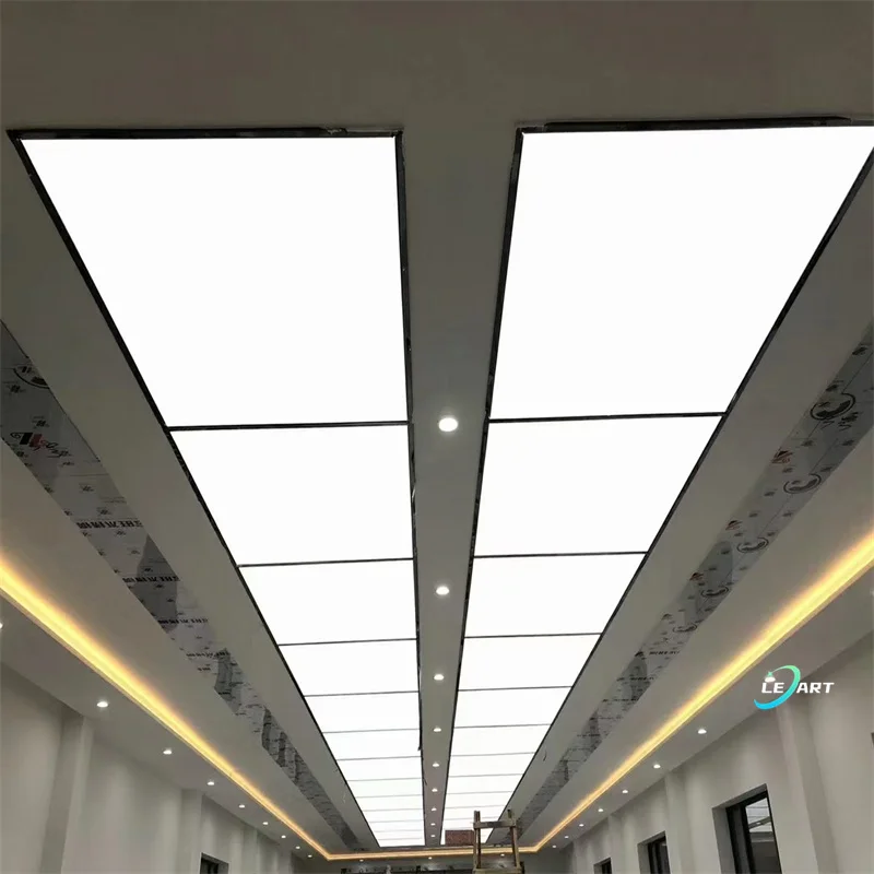 Ультралегкая Водонепроницаемая квадратная прямоугольная художественная светодиодная Натяжная потолочная плитка