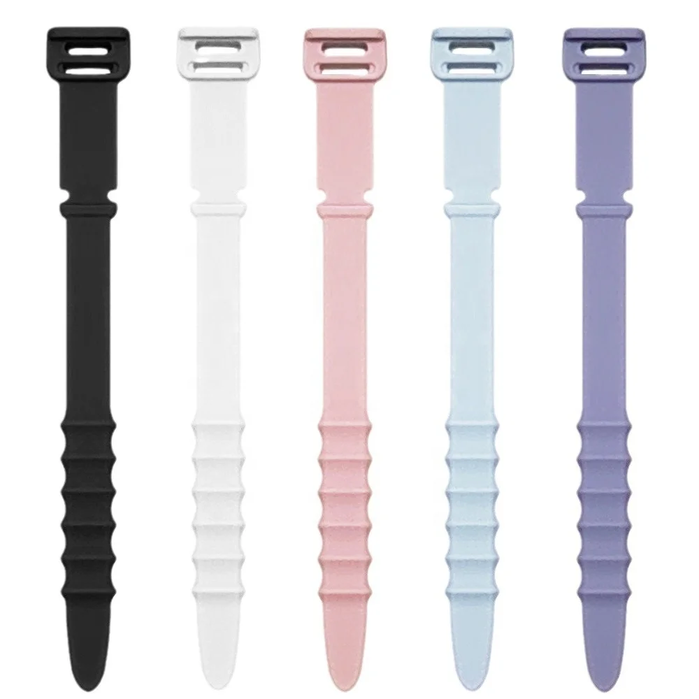 High Quality Silicone material Wire anti-winding storage Data cable  headphone cable power cable For Durable use Natural Color