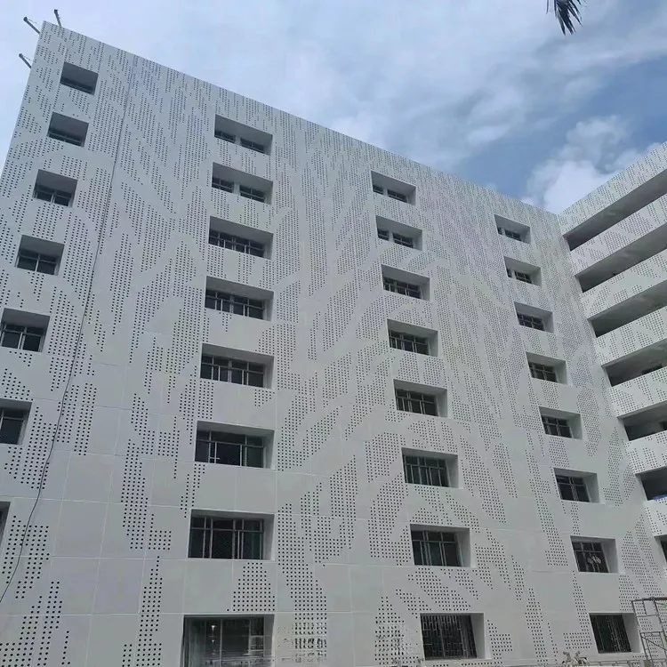 Outdoor Decorative Perforated Metal Panel Laser Cut Wall Cladding Exterior Sheet Metal Wall Panel Aluminum