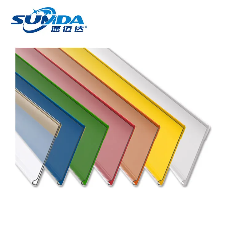 Customization Multi Styles Clear Plastic Shelf Price Label Holder