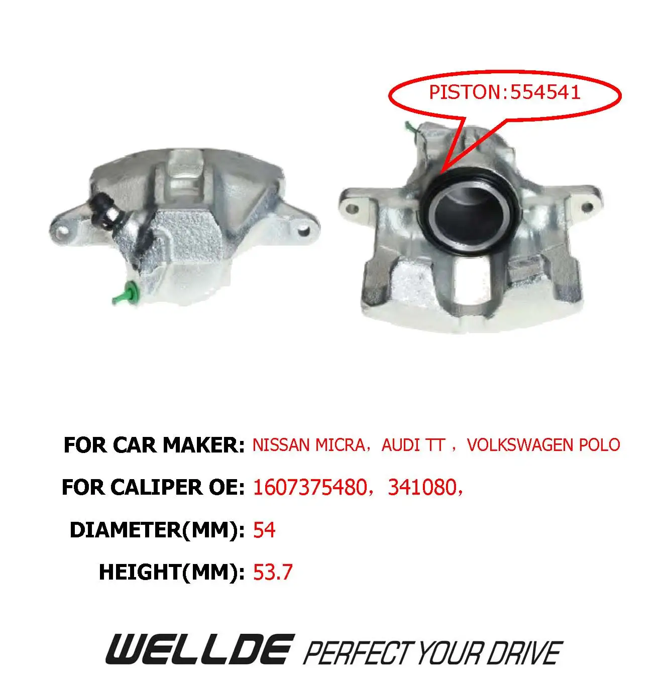 FACTORY BRAKE CALIPER PISTON 41121-AX601 FOR AUDI A4 FOR ALFA ROMEO SPIDER FOR VW GOLF 344870 235419 D02532 150233-C 341080