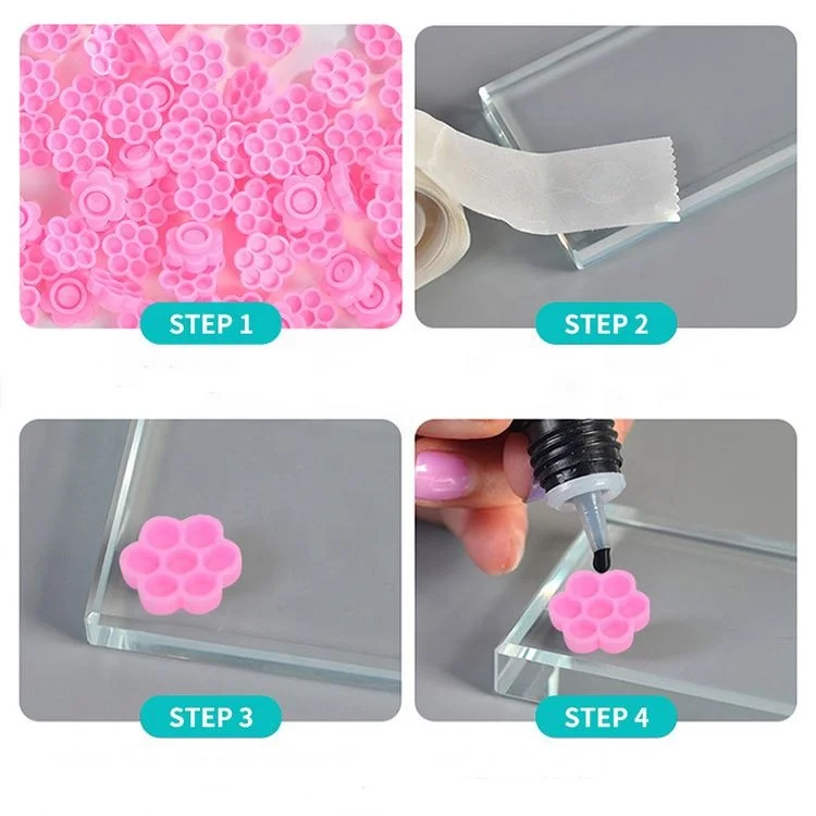 100 шт. клей для ресниц 7 держатель быстрое цветение чашки кольцо клей стенд инструменты отдельные ресницы клей держатель чашки