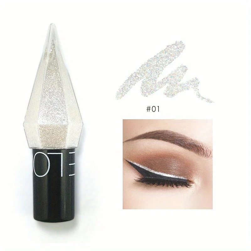Pearlized Diamond Eyeliner Eye shadow Glitter & Shimmer Liquid Eyeliner Stick Waterproof Makeup Liquid Eye Liner Highlighter