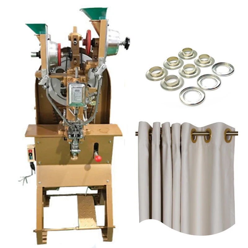automatic cover fabric eyelet buttons machine palstic/metal eyelet fastening machine