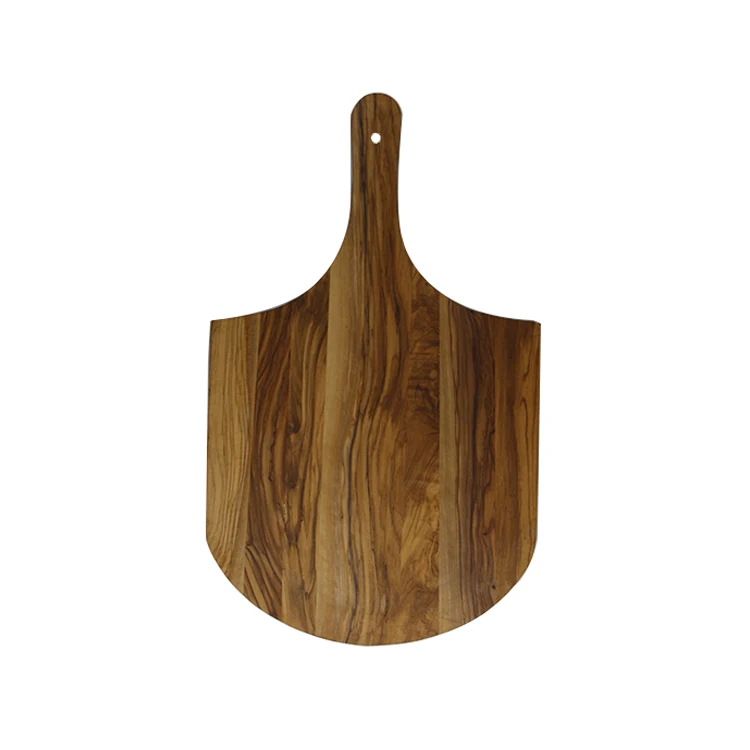 Eco Friendly Olive Wood Serving Board Paddle Pizza Peel with Handle