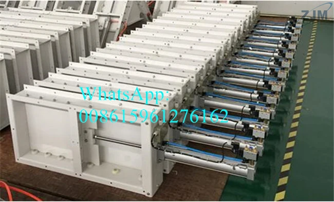 High quality silo bulk solid material discharging gate flow control pneumatic slide gate pneumatic valve flow control valve