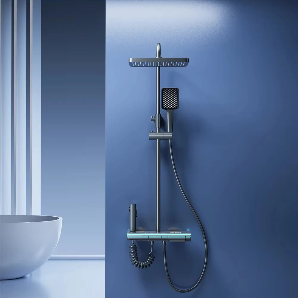 Luxury Brass shower set Thermostatic Control  Shower set  High Quality Shower System