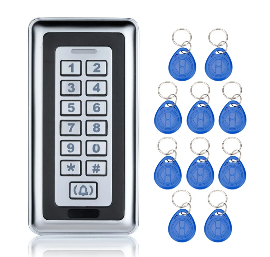 IP68 waterproof Standalone Metal Keypad with doorbell for outdoor access control