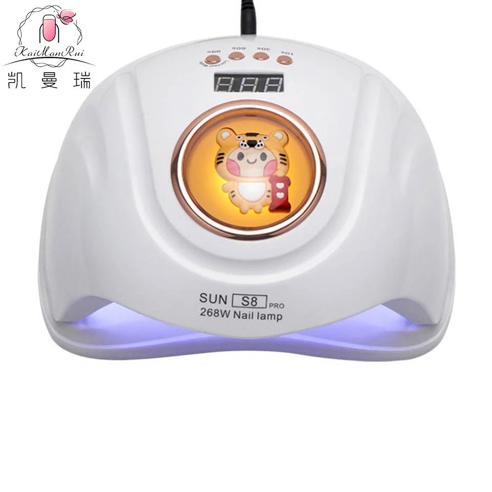 Popular Newest Style 268w SUN S8 uv led nail machine 57 led beads pro cartoon pig tiger panda Manicure UV sun x nail lamp