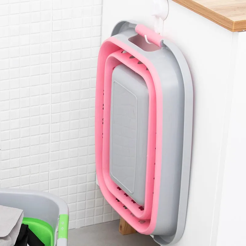 Square Circle Portable Folding Water Container Space Saving Bucket Collapsible basket