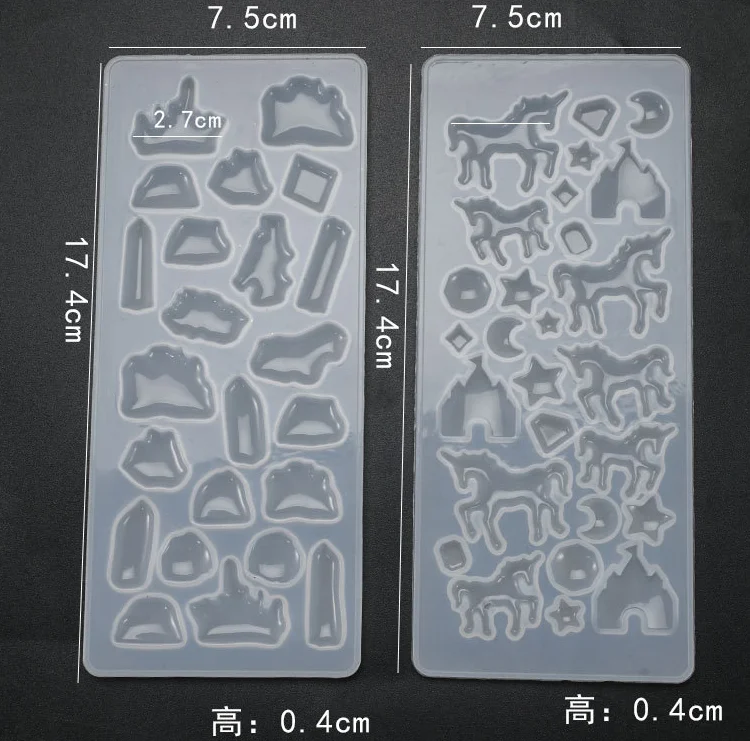 High quality different pattern diy crystal glue jewellery molds silicone epoxy Resin Mold