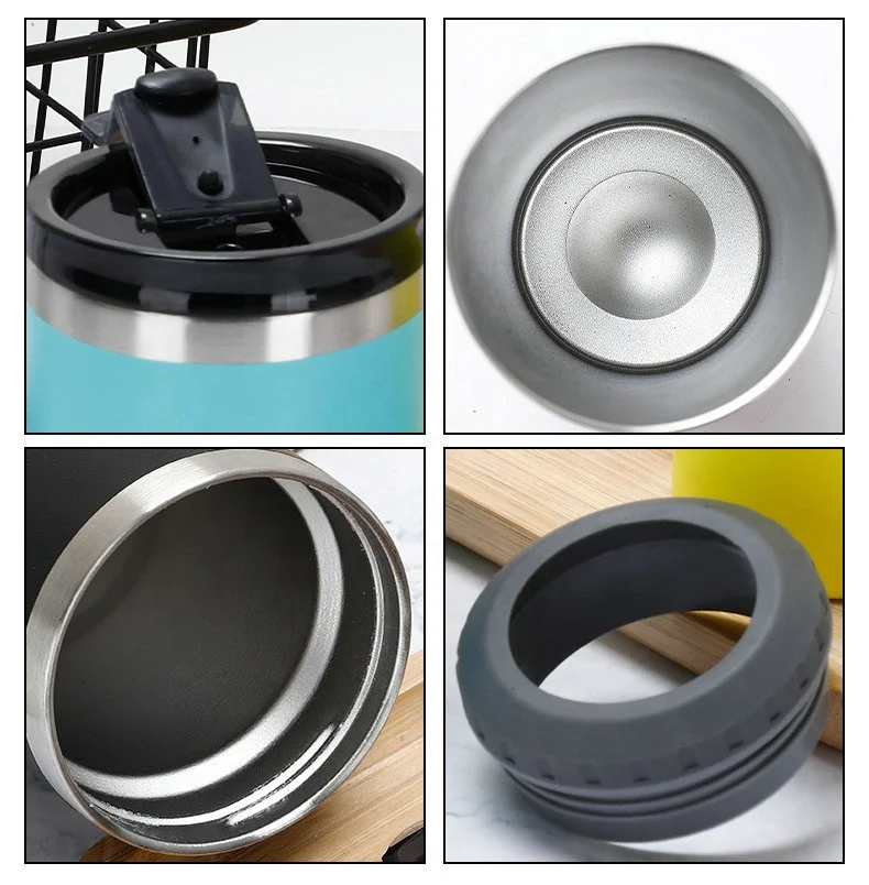 Custom 4 in 1 stainless steel beer bottle cooler insulator 14oz cola can vacuum 2 lids yeticooler wine cooler