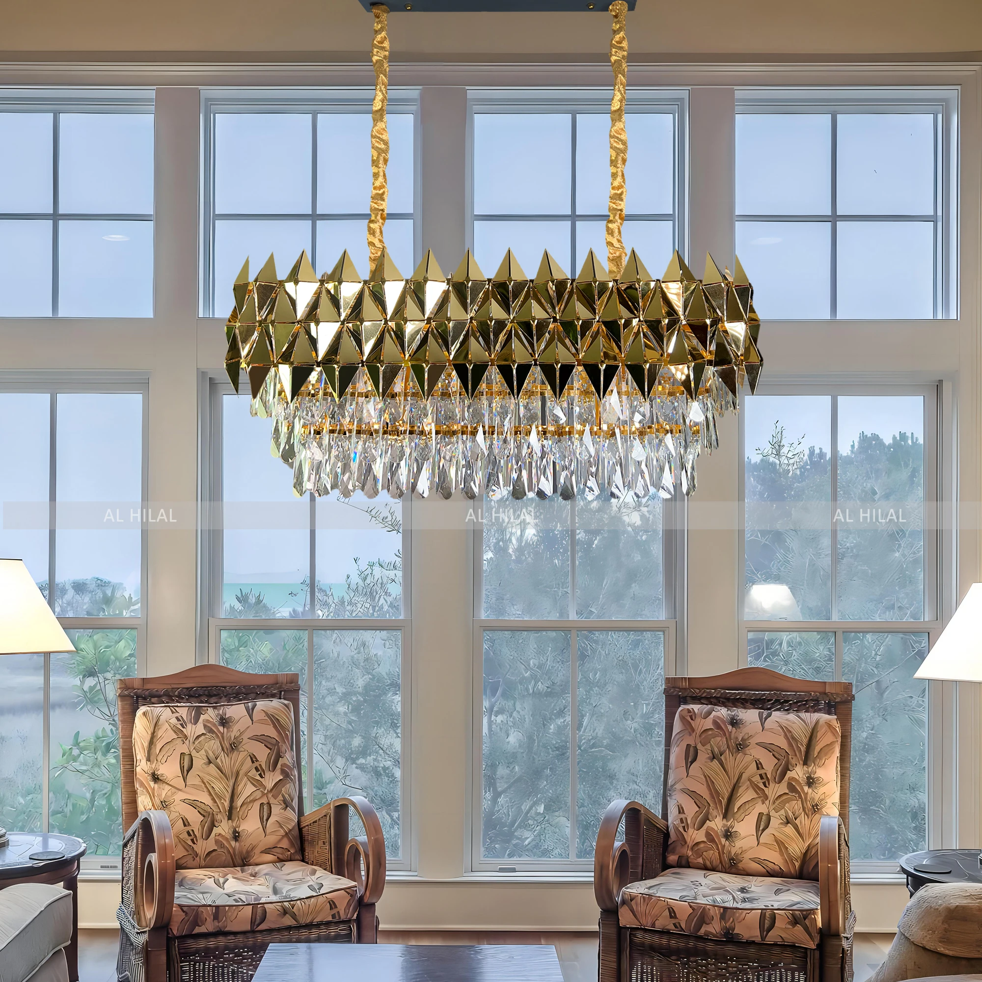Factory Wholesale Hotel Lobby Classic Gold Led Modern Creative Crystal Luxury Chandelier Pendant Light