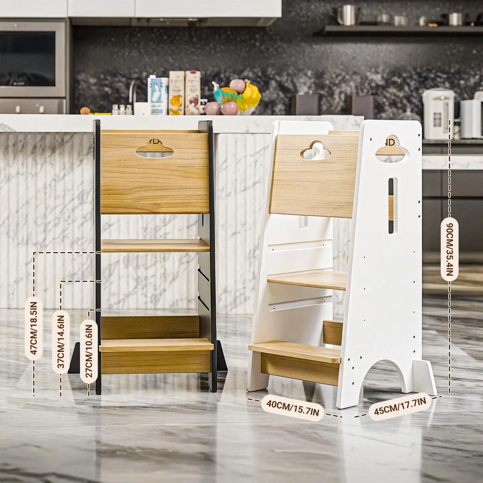 2025 современный регулируемый по высоте детский кухонный стул Montessori Helper Tower OEM обучающая башня для использования в спальне