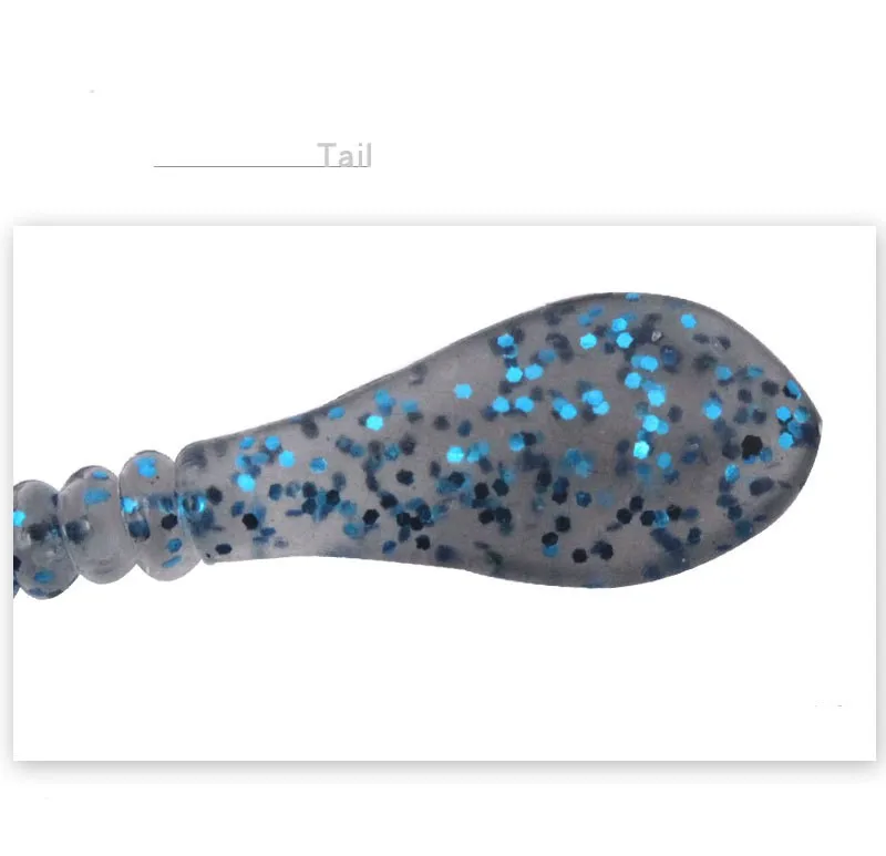 RISING High quality 105mm environmental protection material TPR with salt and fishy  fishing set worm worm soft lure