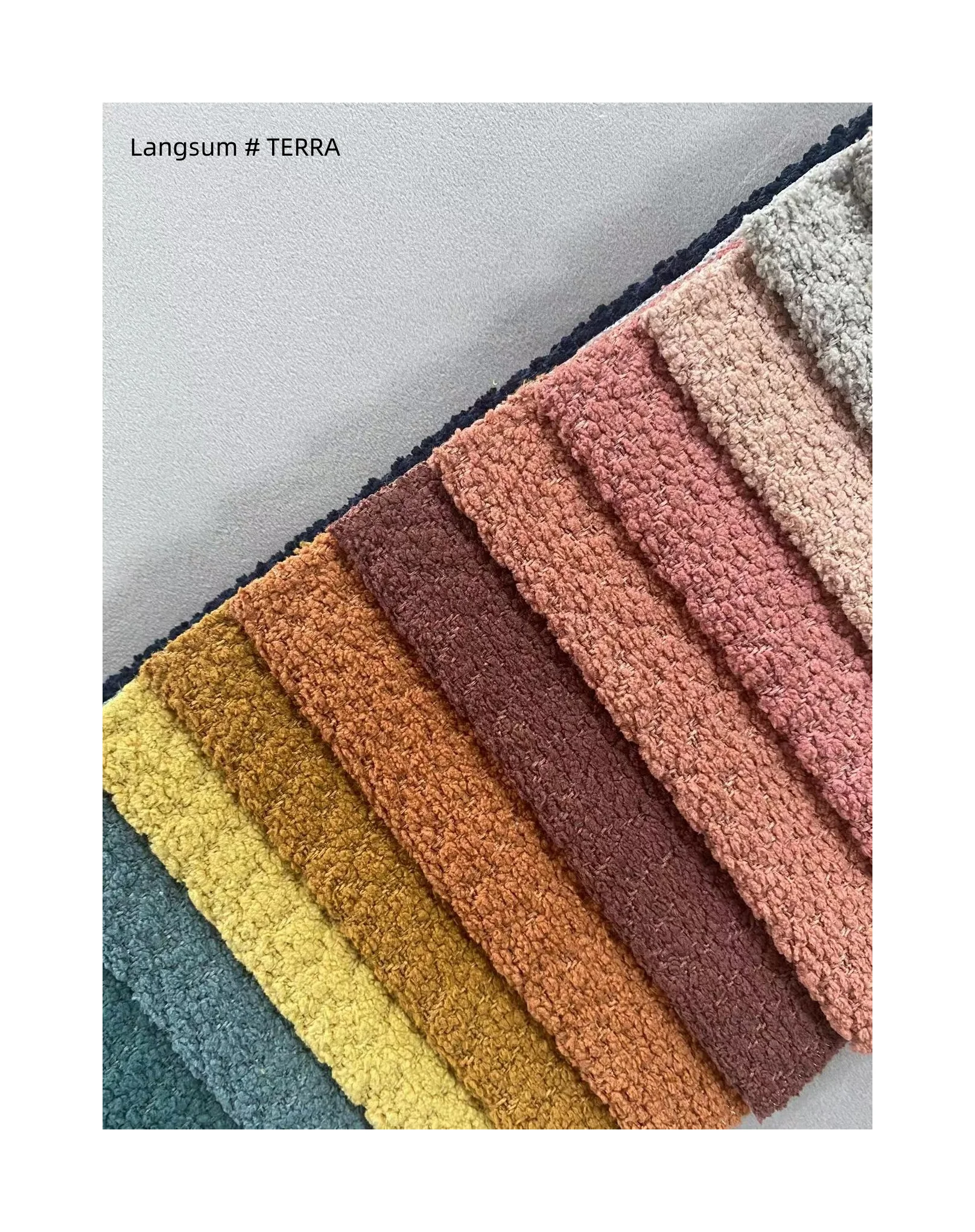 Langsum#TERRA#Imitation wool sofa fabric long pill great woven pattern home textile fabric for cushion mattress pillow