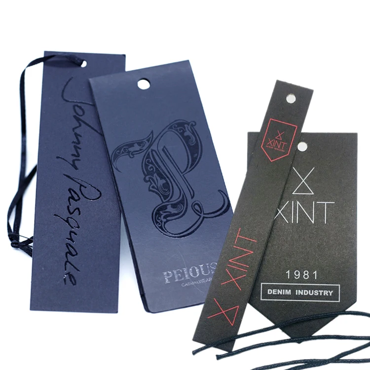 Garment Hangtags Custom Printing Brand Name Logo Clothing Swing Hang Tag