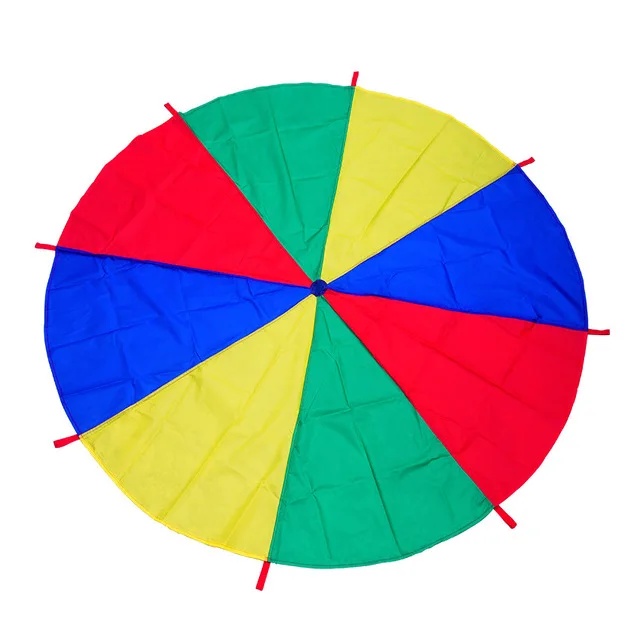 Rainbow Indoor/Outdoor 1 Meter to 10 Meters Kindergarten Games Toys Play Parachute with Bag