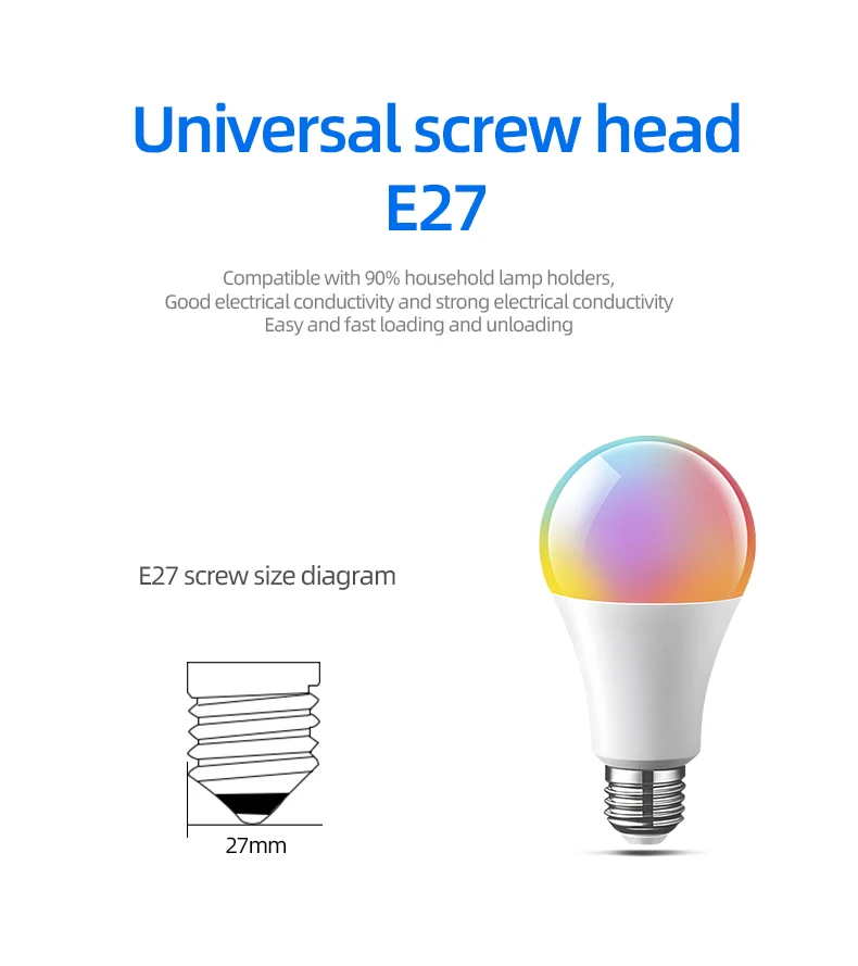 Hot Selling Dimming Multi-Color Smart LED RGB Bulb Remote Control Lighting RGB Lamp