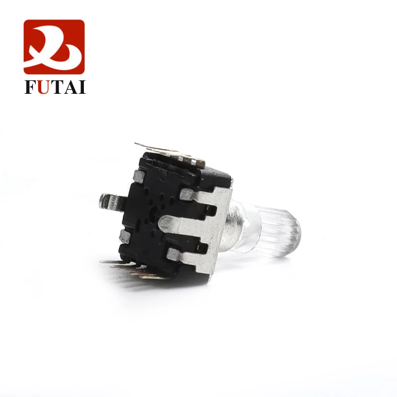 LED-EC12 Audio Encoder Multicolor Light 360 Degree Rotary Encoder 24 Positioning Digital Pulse, Shaft Length 20MM With Push Butt