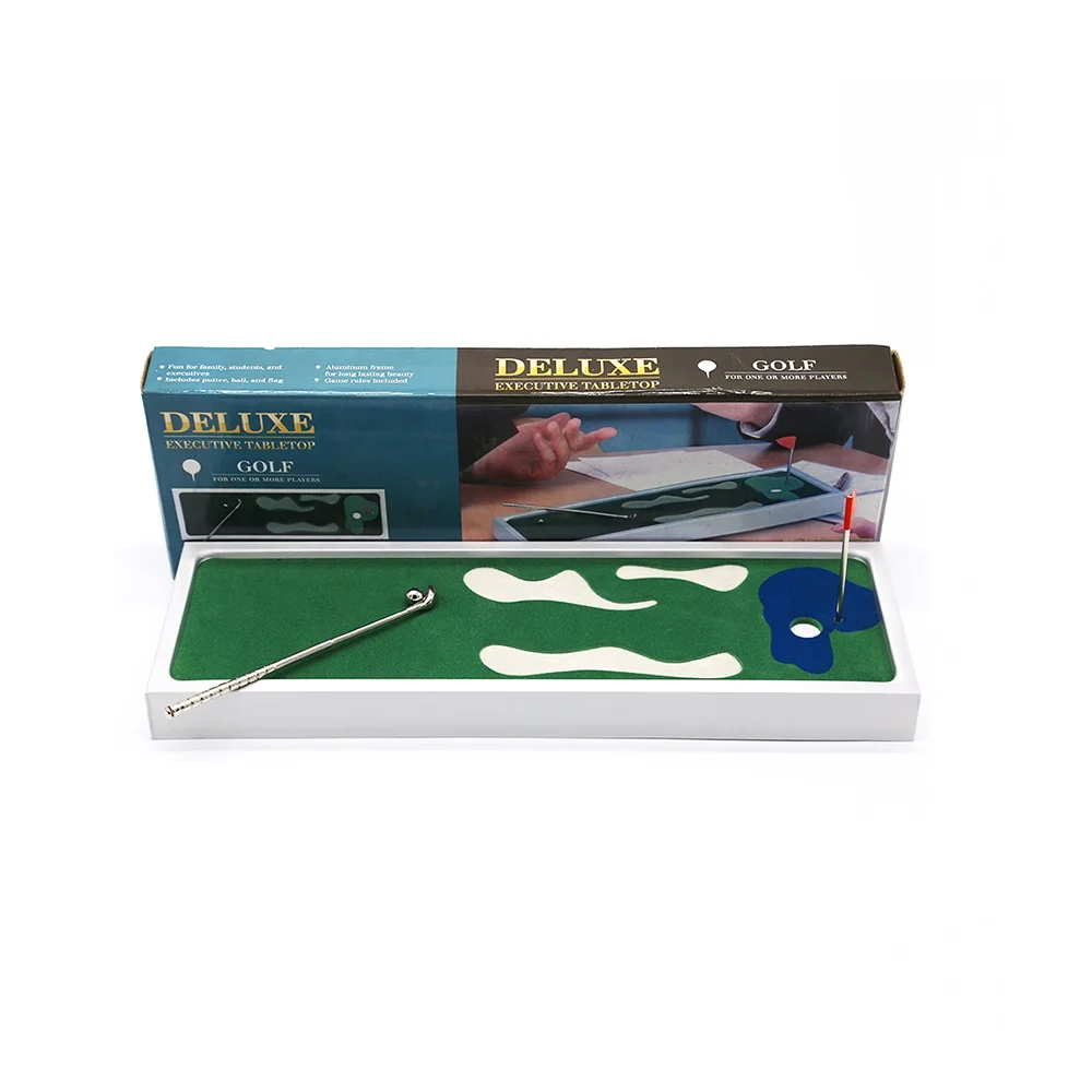 Tabletop Board golf toy Games Deluxe Executive Luxury Aluminium Desktop Mini Golf Game for kids gift