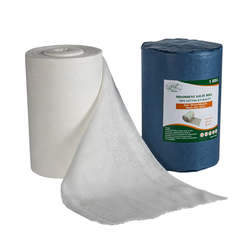 Medical 100% Cotton Absorbent Gauze Roll 36'x 100 y  And Jumbo Gauze Roll 120cmx2000m