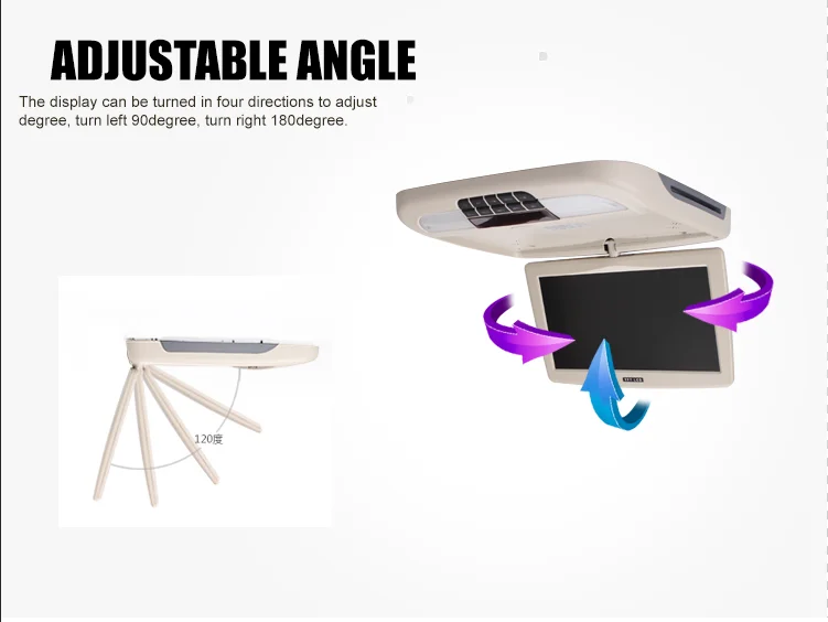 9 Inch Digital Screen Flip Down Monitor Car Roof TV Monitor Bus Screen Rotatable Overhead Monitor