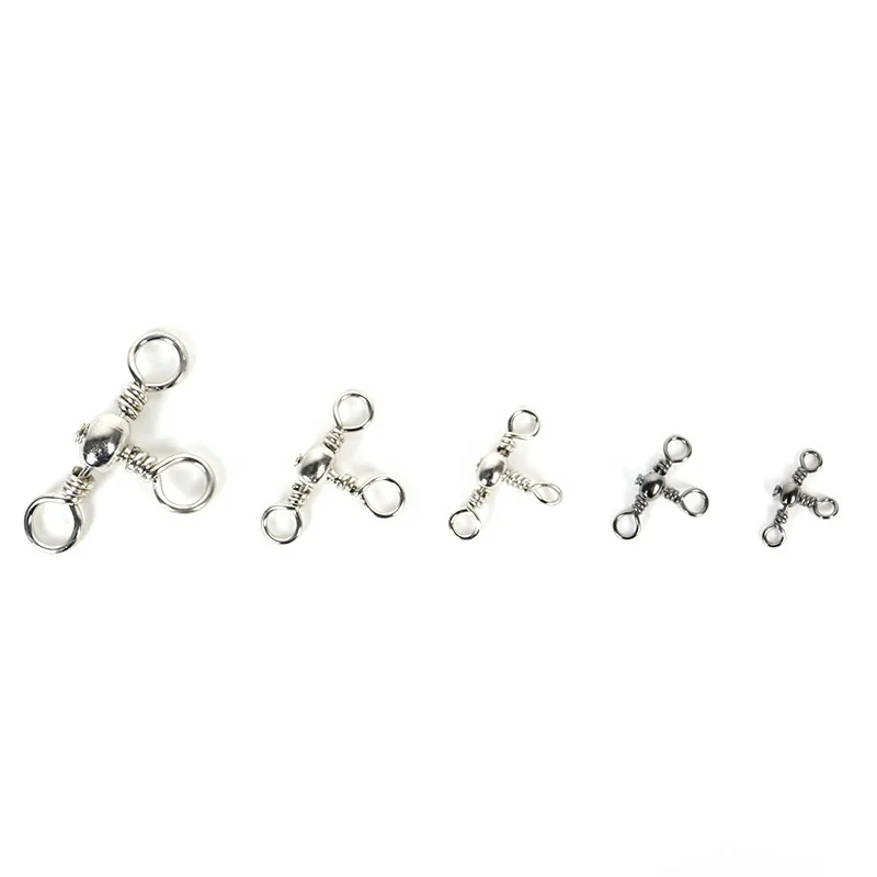 SEASKY Stainless Steel Fishing Accessories Tackle Catfish Rig Swivels Surf Fishing Rig 3 Way Barrel Swivel