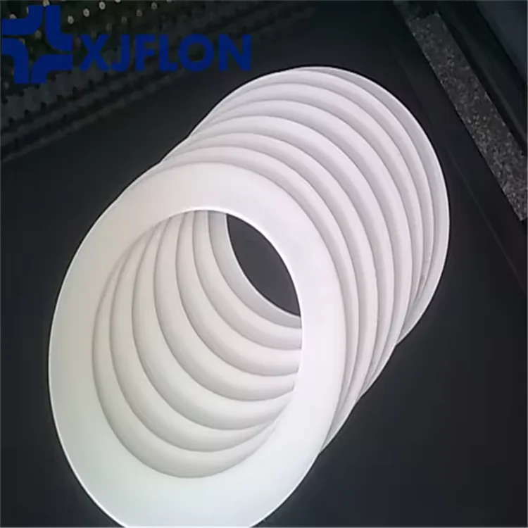 manufacturers custom white plastic ptfe flat gasket sheet O-ring sealing ring