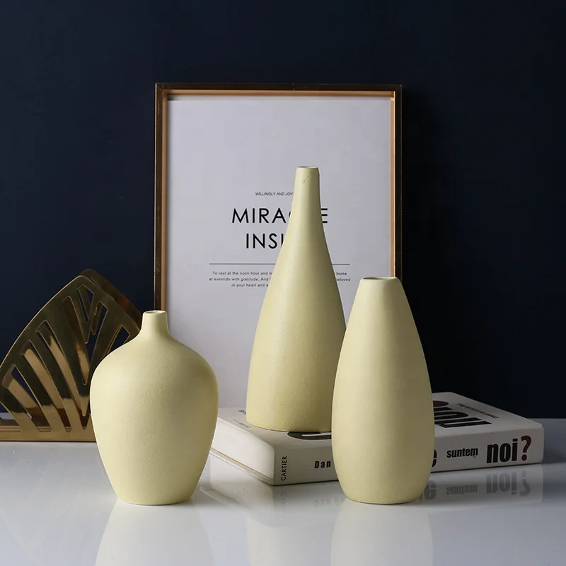 Home decoration wedding ceramic flower vase creative flower decor vase