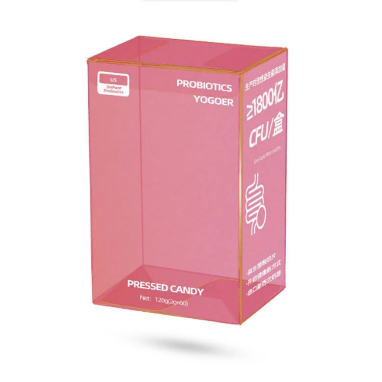 Custom Clear PVC Box Transparent Dessert Plastic Candy Box for Party Chocolate Chip Packing