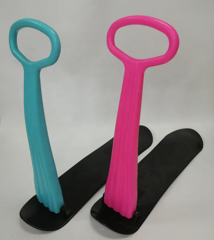 Bellwell  Foldable Kick Plastic Snowboard Scooter with Handle Grip