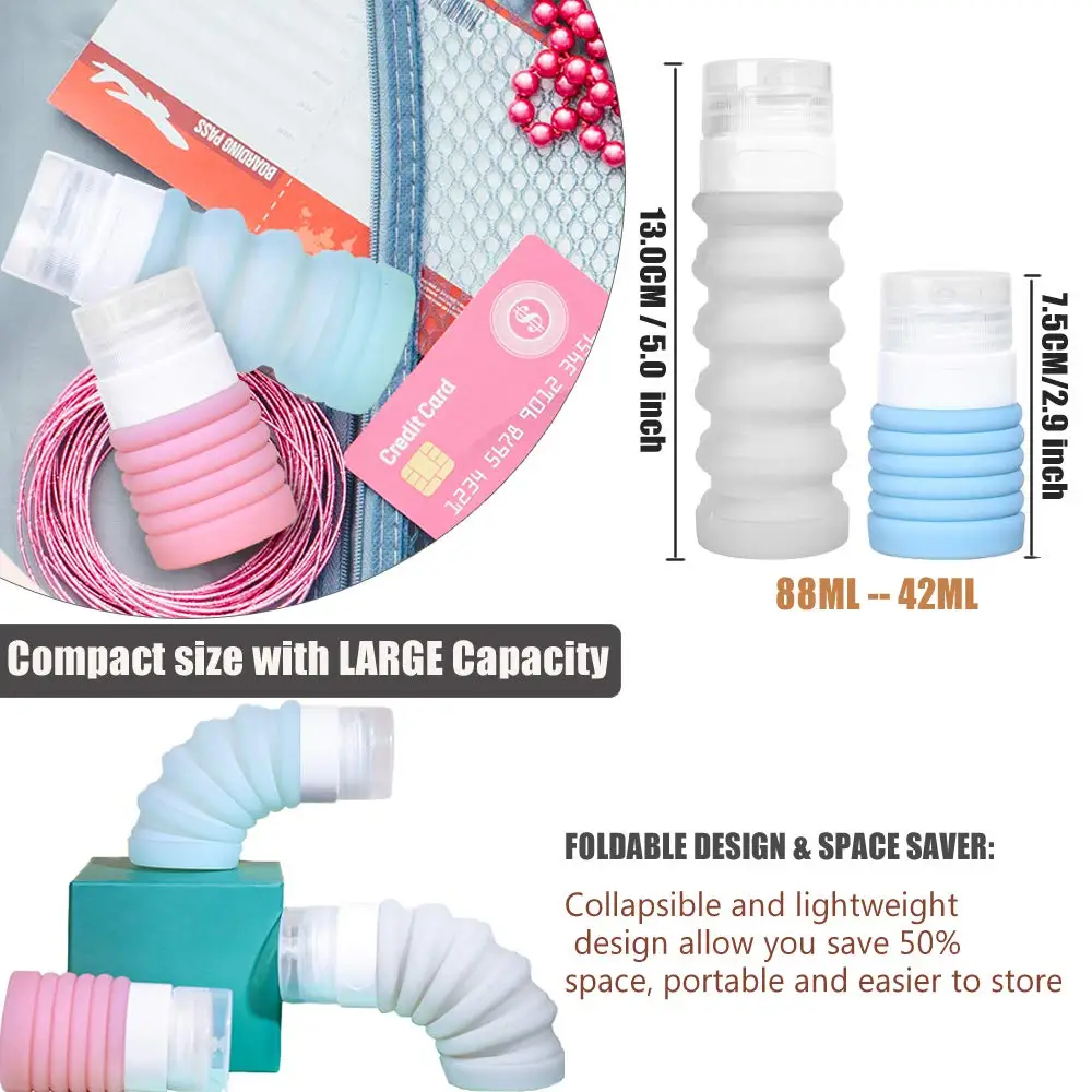 Amazon Hot Sale Travel Size Bottles Portable Refillable Hand Sanitizer Bottle Sanitizer Dispenser Shampoo Lotion Soap Bottles