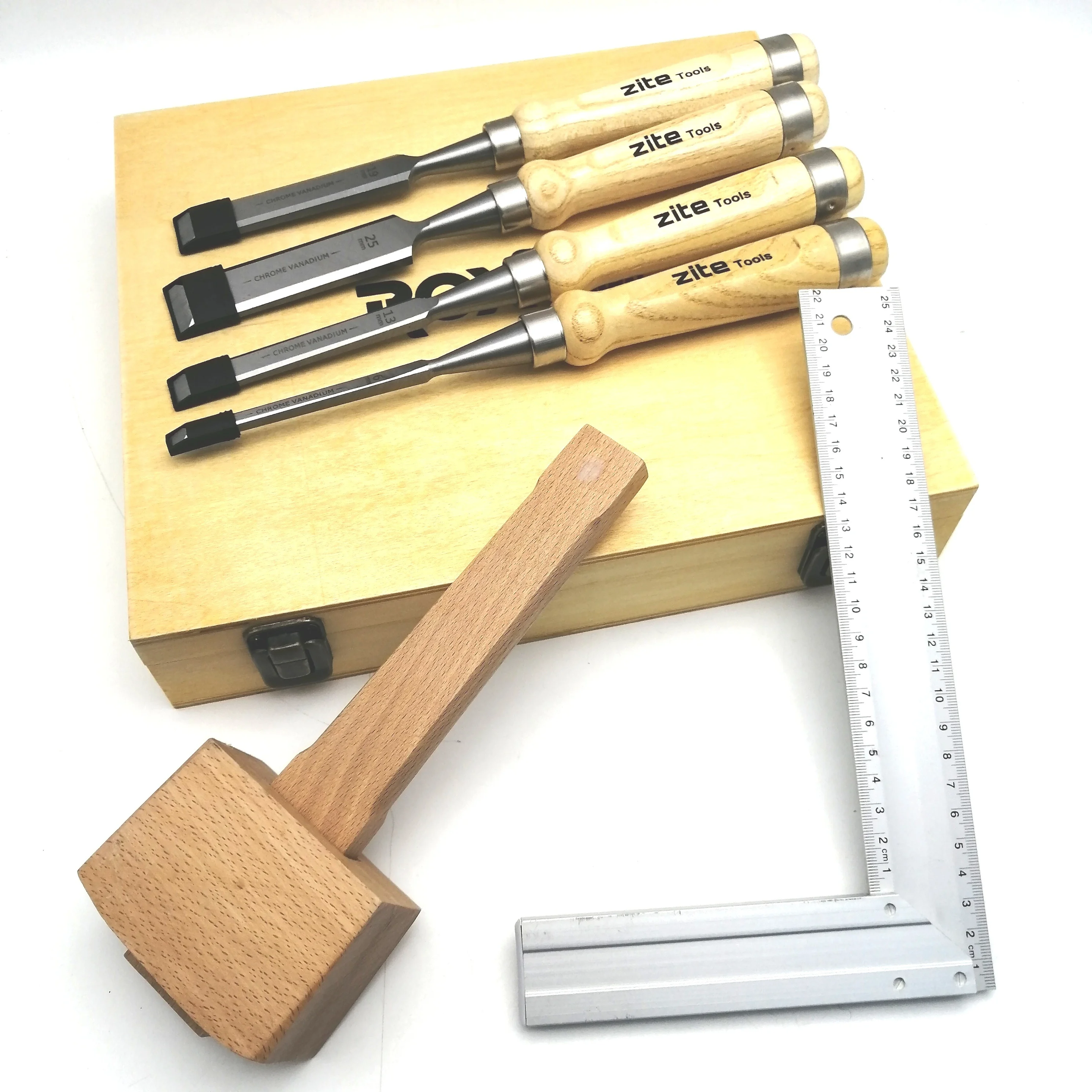 Профессиональный Набор долото для дерева с точильным камнем, линейным молотком