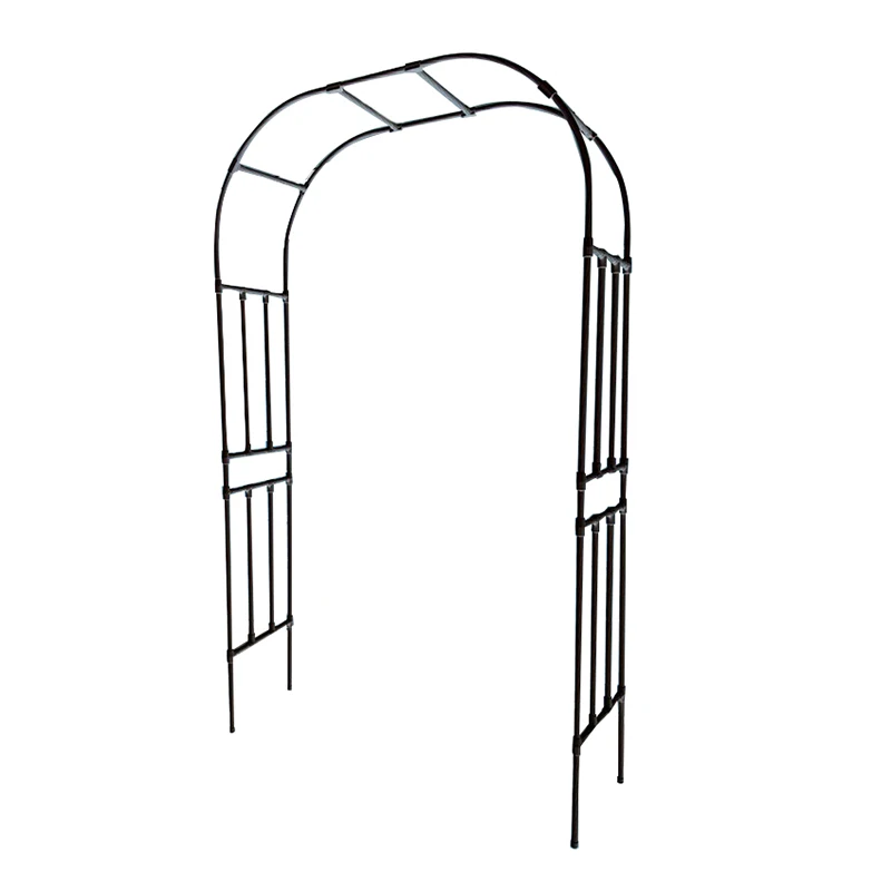 Hot Sell  PVC Plastic Wedding Flower Garden Trellis Arch Black  Garden Arch