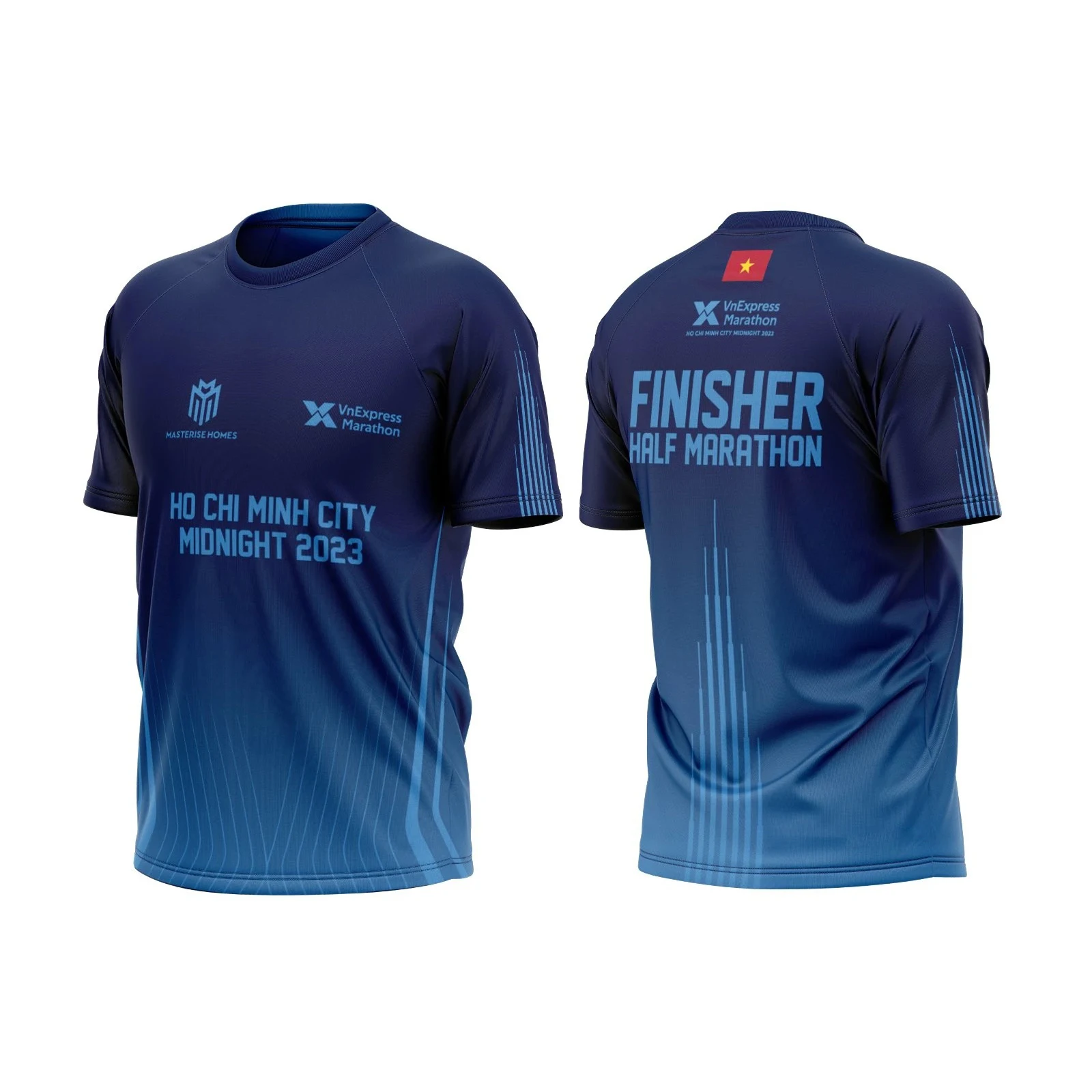 Wholesale Polyester Sublimation Printed Custom Design Running T Shirts