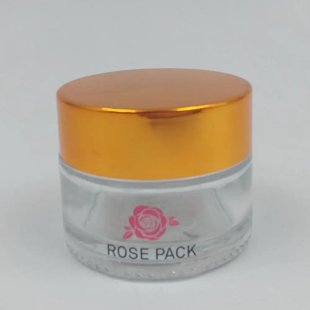 Customized color cylinder shape 15g 30g 50g cream glass jar