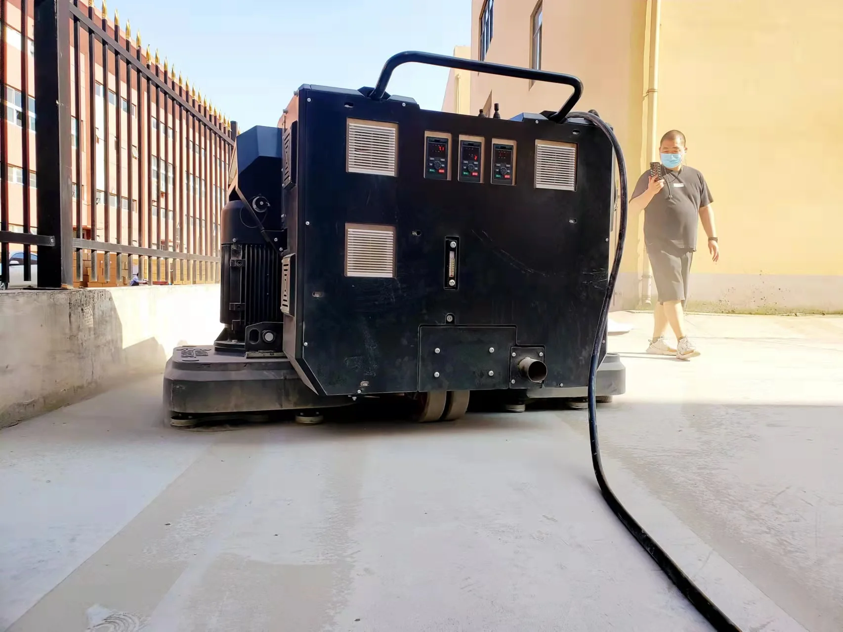 Land Armor remote control big driving concrete grinder floor polishing machine JS Floor Systems