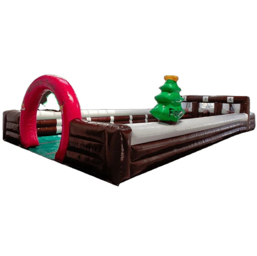 hot Reindeer Dash inflatable derby horse race track,inflatable horse race track with custom design