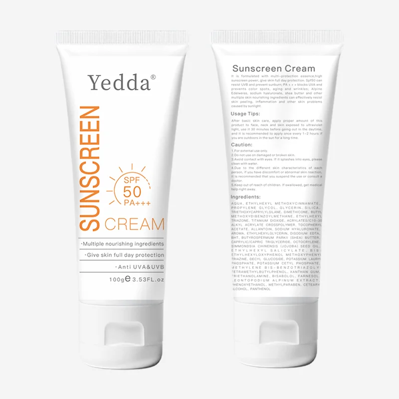 OEM/ODM Skin Care Product Manufacturer SPF 50 OrganicMineral Face Sunscreen Cream