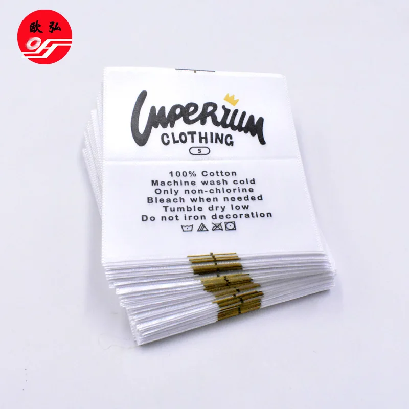 hot selling  woven label for clothing satin woven label customize woven label heat transfer